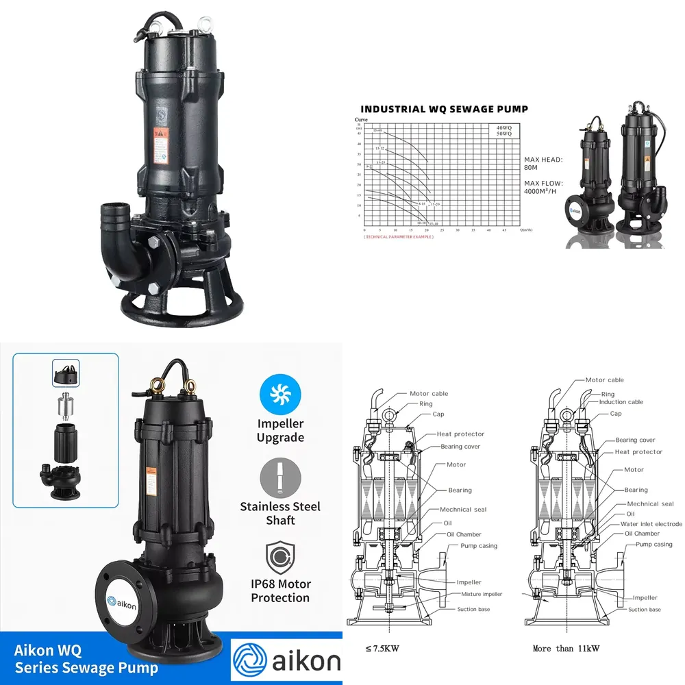 Submersible Pump Sewage - Bomba Sumergible Eléctrica de Acero Inoxidable